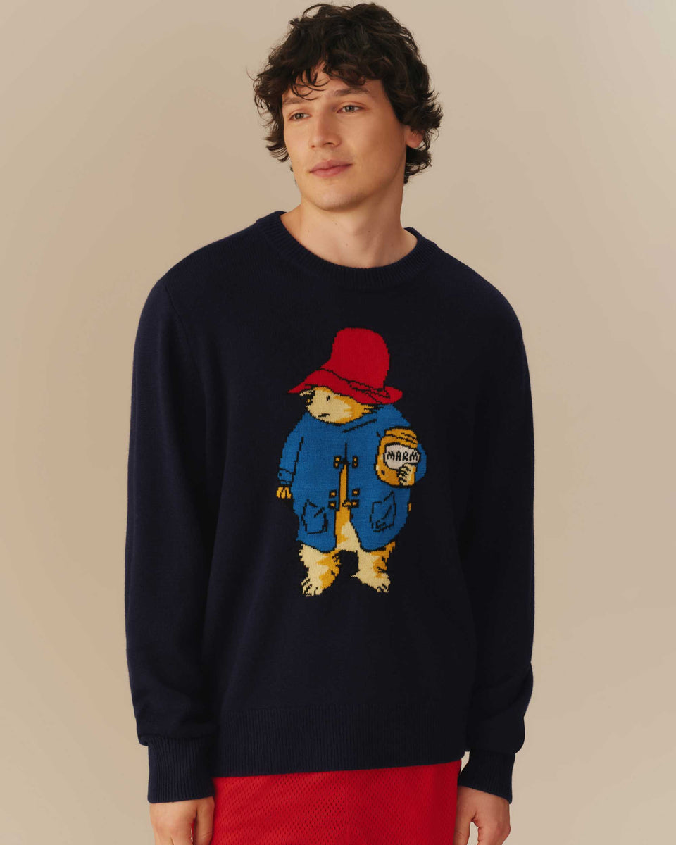 Traditional Rowing Sweaters Paddington Bear Cashmere Sweater Navy – Rowing Blazers