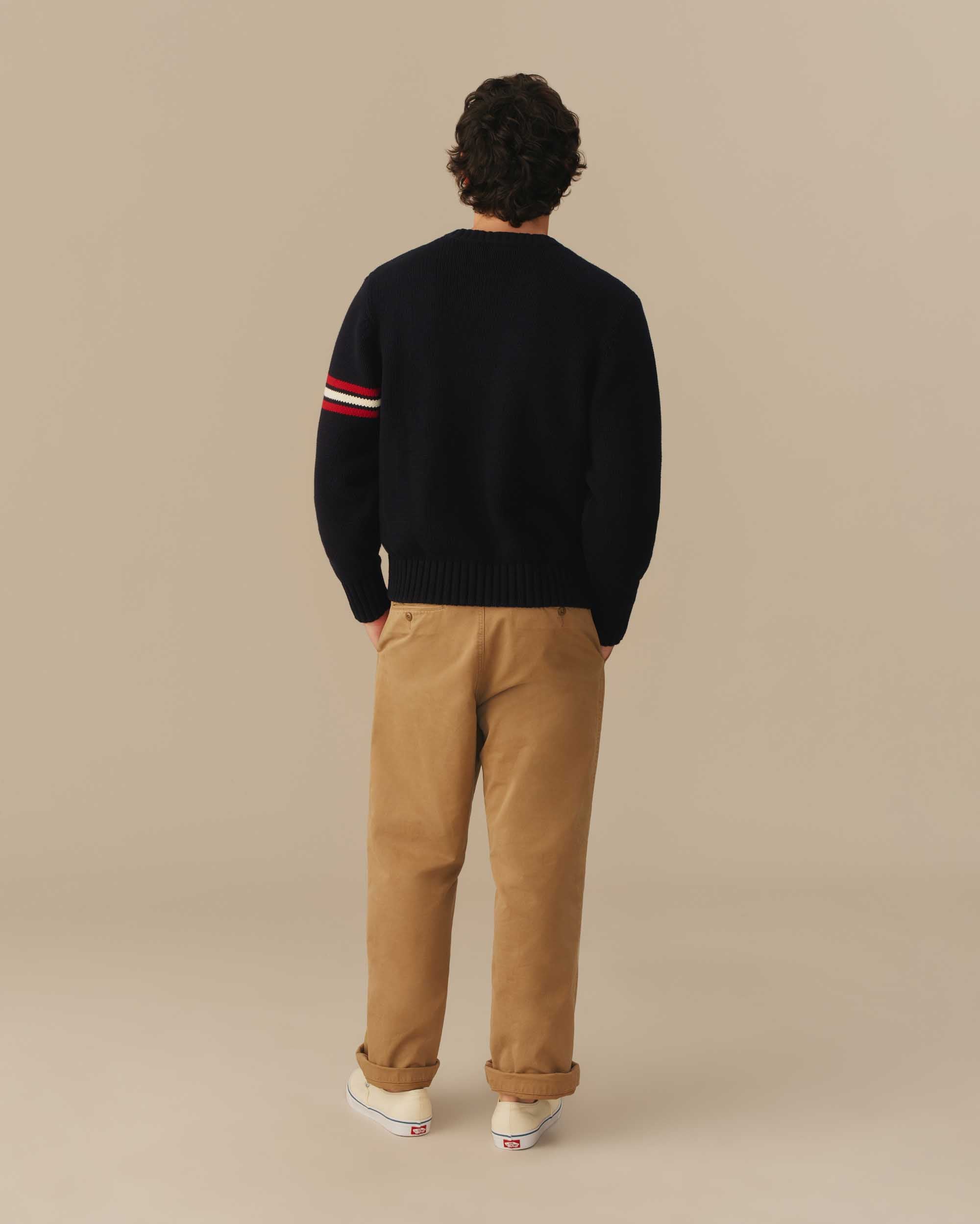 Traditional Rowing Sweaters Canada Flag Crewneck Sweater Navy – Rowing Blazers