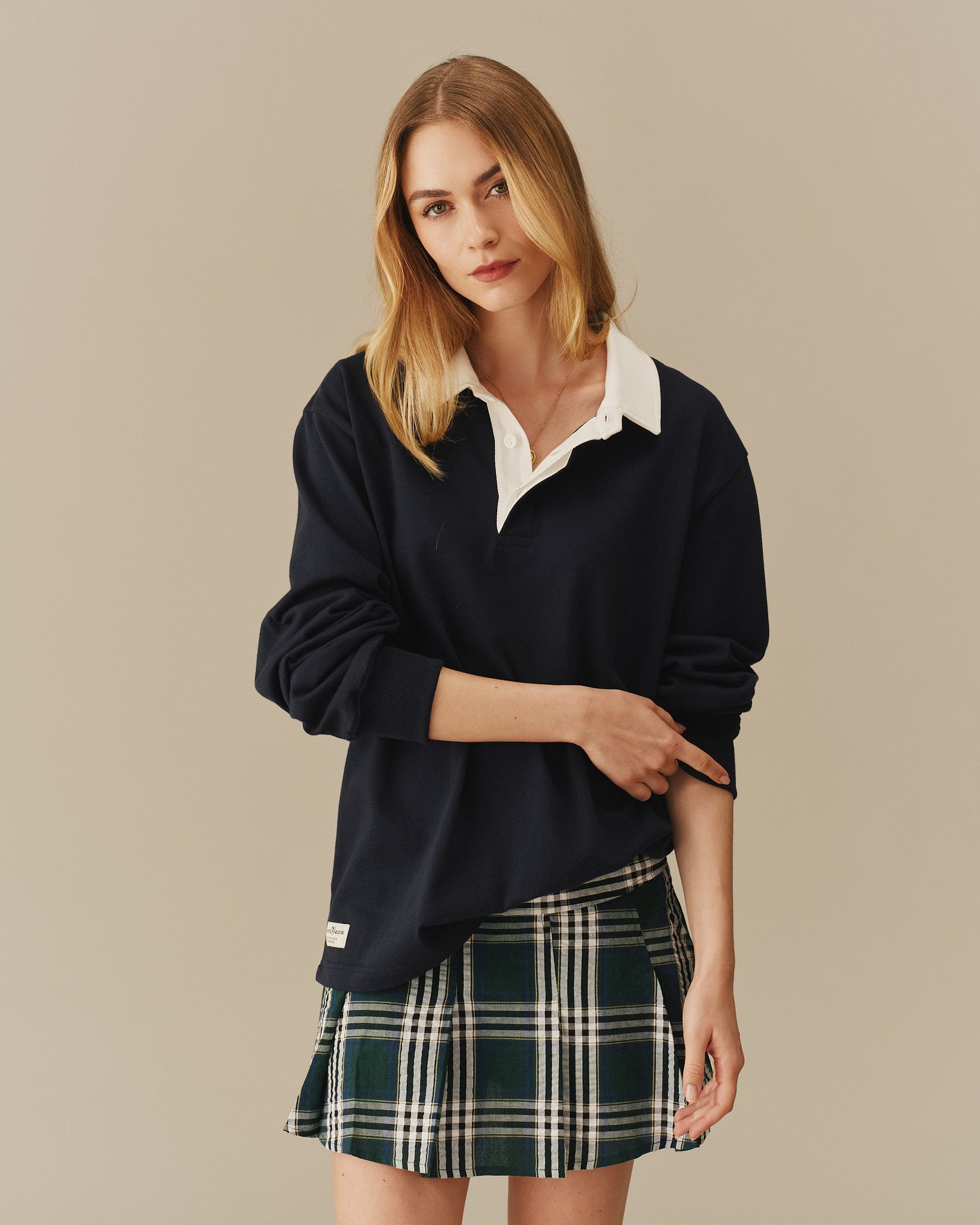 Rowing Rugby Top Cotton Contrast Collar Rugby Navy – Rowing Blazers