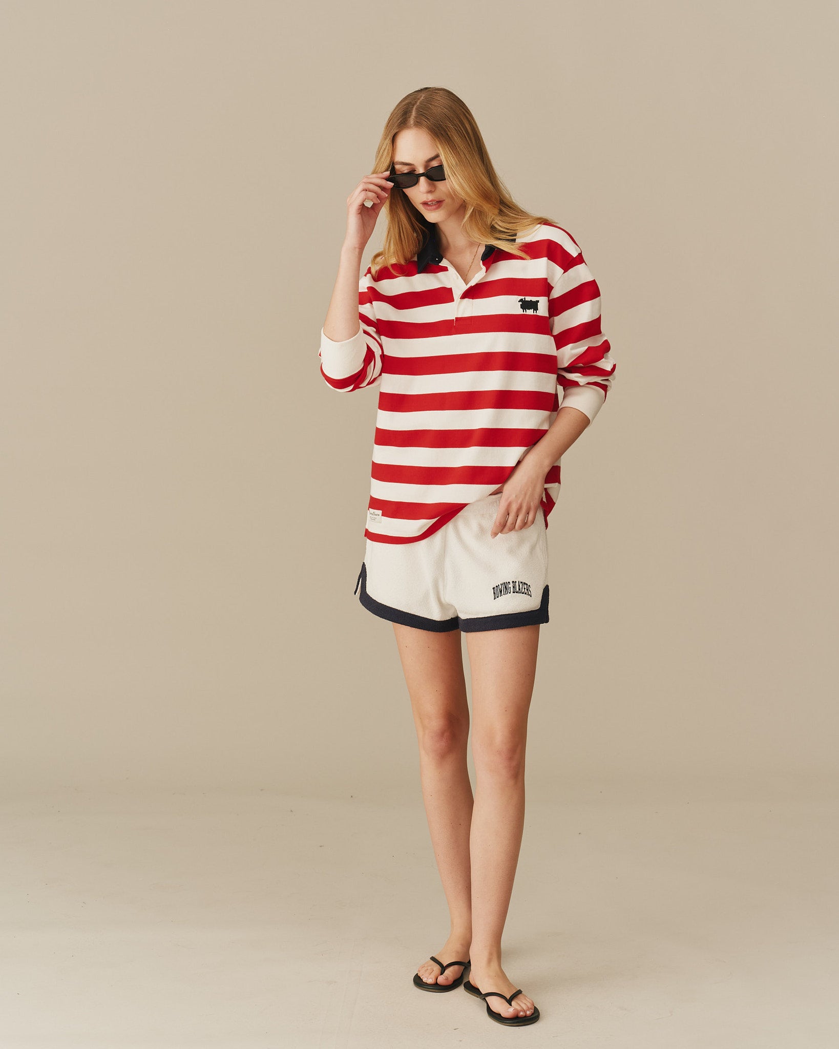 Rowing Rugby Top Warm & Wonderful Cotton Sheep Stripe Rugby Red – Rowing Blazers