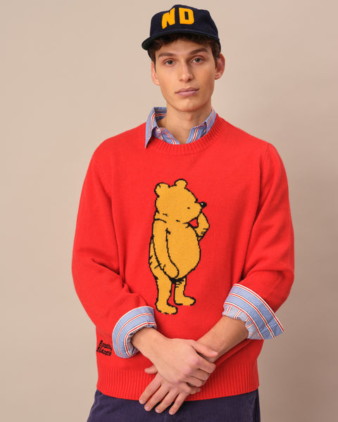 Cashmere Winnie-the-Pooh Sweater Red – Rowing Blazers