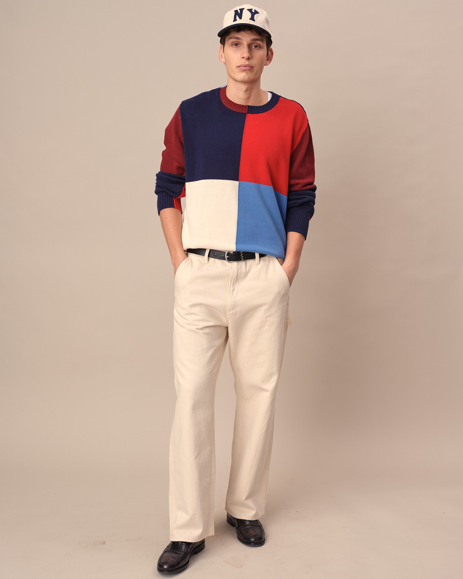 Traditional Rowing Sweaters Color Block Sweater Red Blue Multi – Rowing Blazers