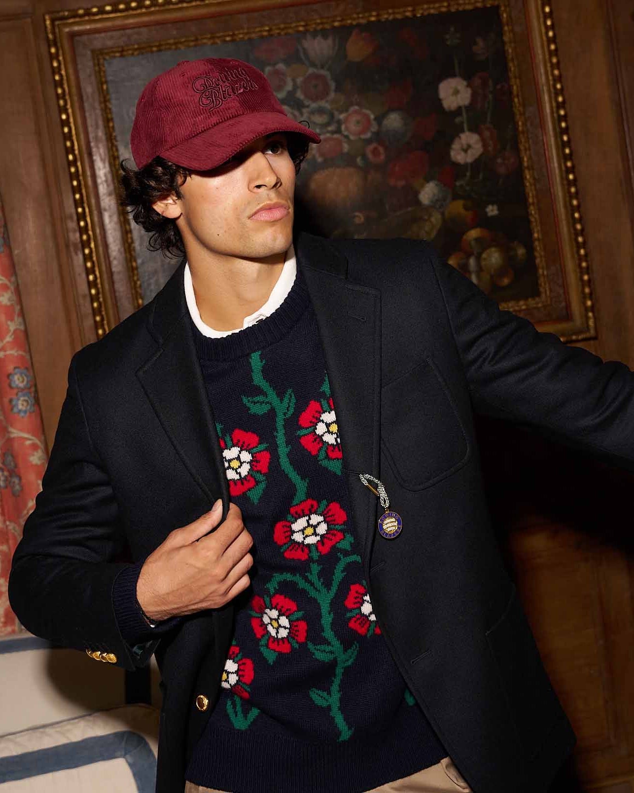 Men's Roses Rugby Top Men's Roses Sweater Navy Multi – Rowing Blazers