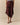 Orella Tartan Scarf Skirt Burgundy Burgundy / XL