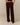 Nell Corduroy Drawcord Pant in burgundy, featuring a wide-leg silhouette and an elastic drawcord waistband.