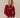 Women's Cotton Crew Cable Knit Sweater Red