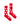 Sheep Socks Diana Red by Warm & Wonderful are red crew socks with a playful white sheep pattern and one black sheep, inspired by Princess Diana’s iconic look.