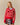 Warm & Wonderful Diana Edition Cotton Linen V-Neck Sheep Sweater Red