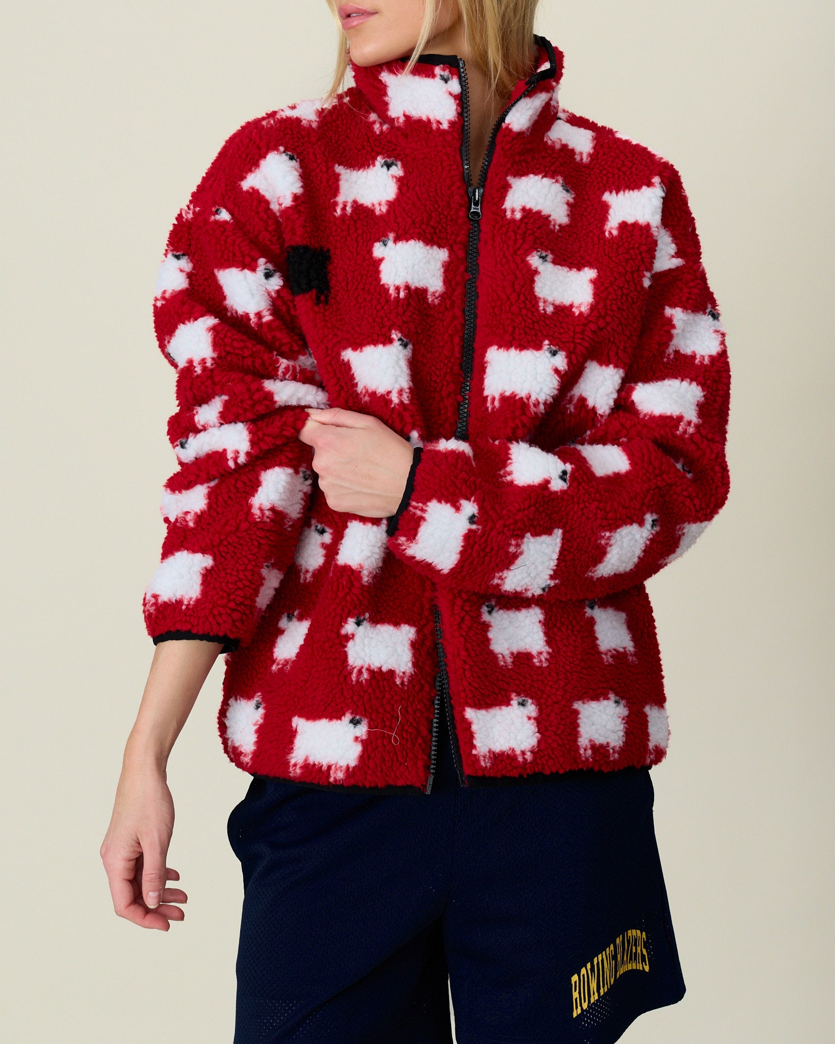 Child Red Rowing Jacket Warm & Wonderful Sheep Sherpa Jacket Diana Red – Rowing Blazers