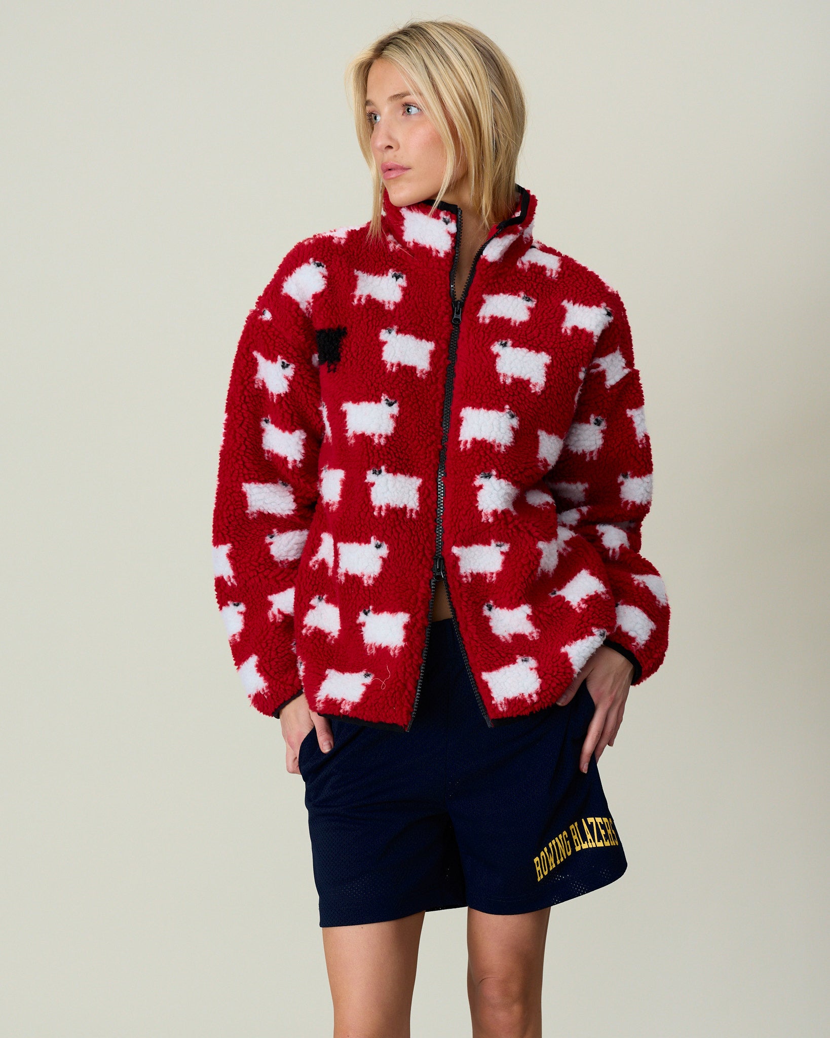 Child Red Rowing Jacket Warm & Wonderful Sheep Sherpa Jacket Diana Red – Rowing Blazers