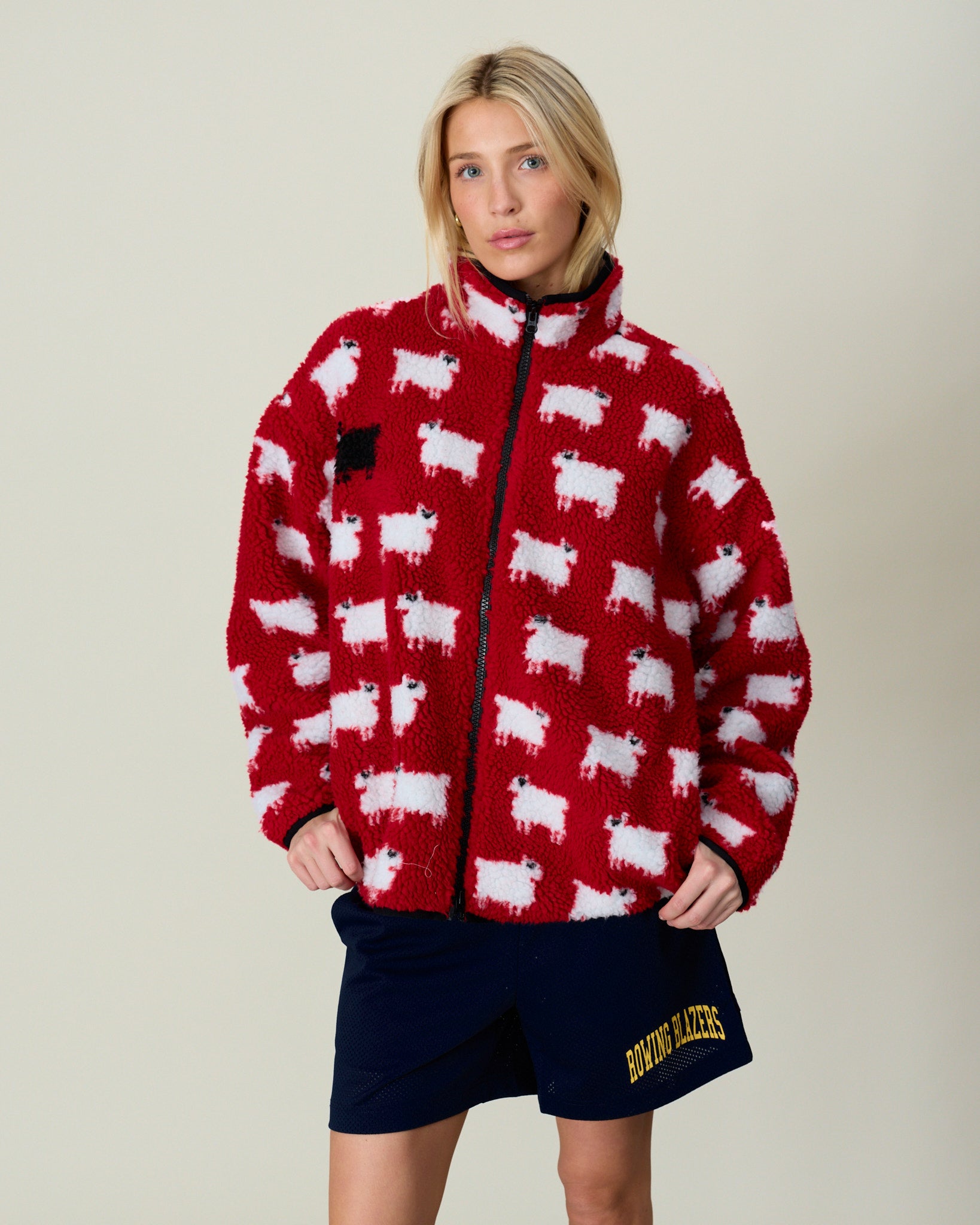 Child Red Rowing Jacket Warm & Wonderful Sheep Sherpa Jacket Diana Red – Rowing Blazers
