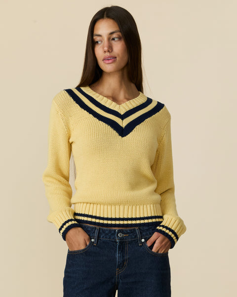 Cotton University V-Neck Sweater – Rowing Blazers