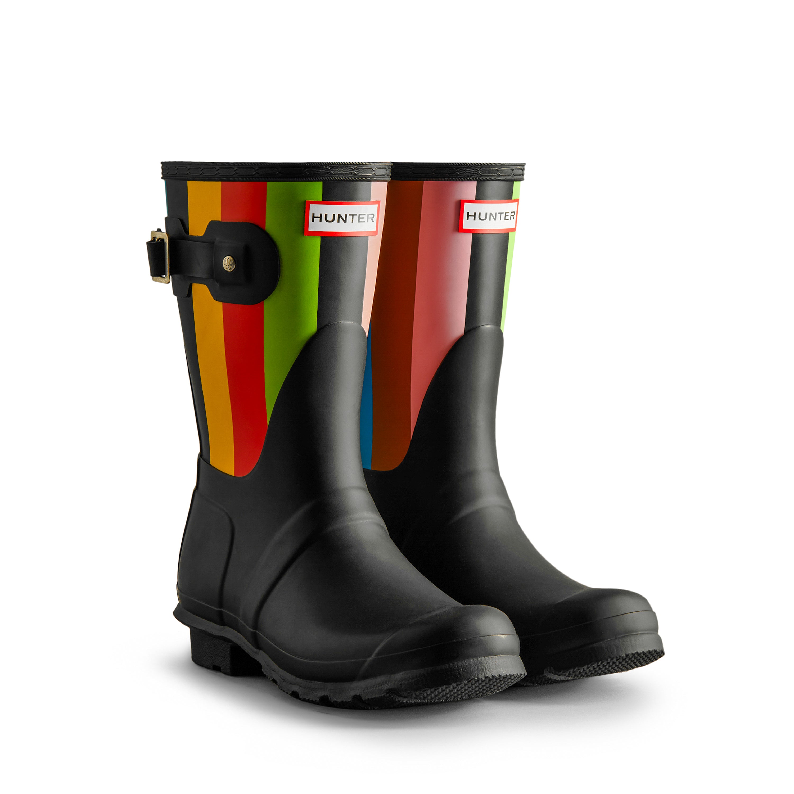 Hunter boots with stripe on cheap back