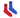 One red and one blue sock with navy and burgundy zig zag at the top