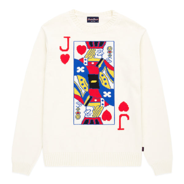 Jack of Hearts Playing Card Knitted Sweater